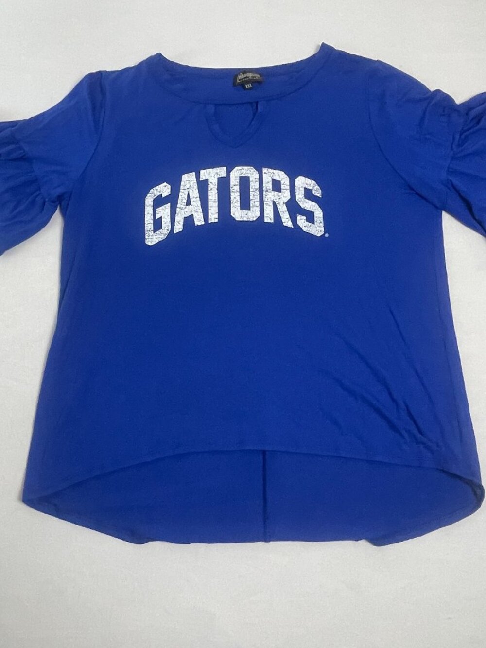 Game Day Couture Gators Blue Bell Sleeve Football Top Sports Fun Size XXL
